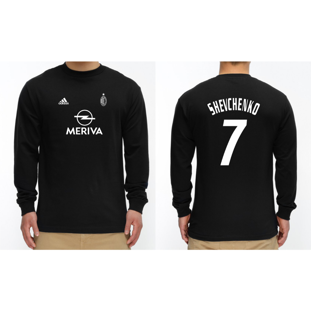 T-SHIRT KAOS AC MILAN SCUDETTO 2004 SHEVCHENKO LENGAN PANJANG