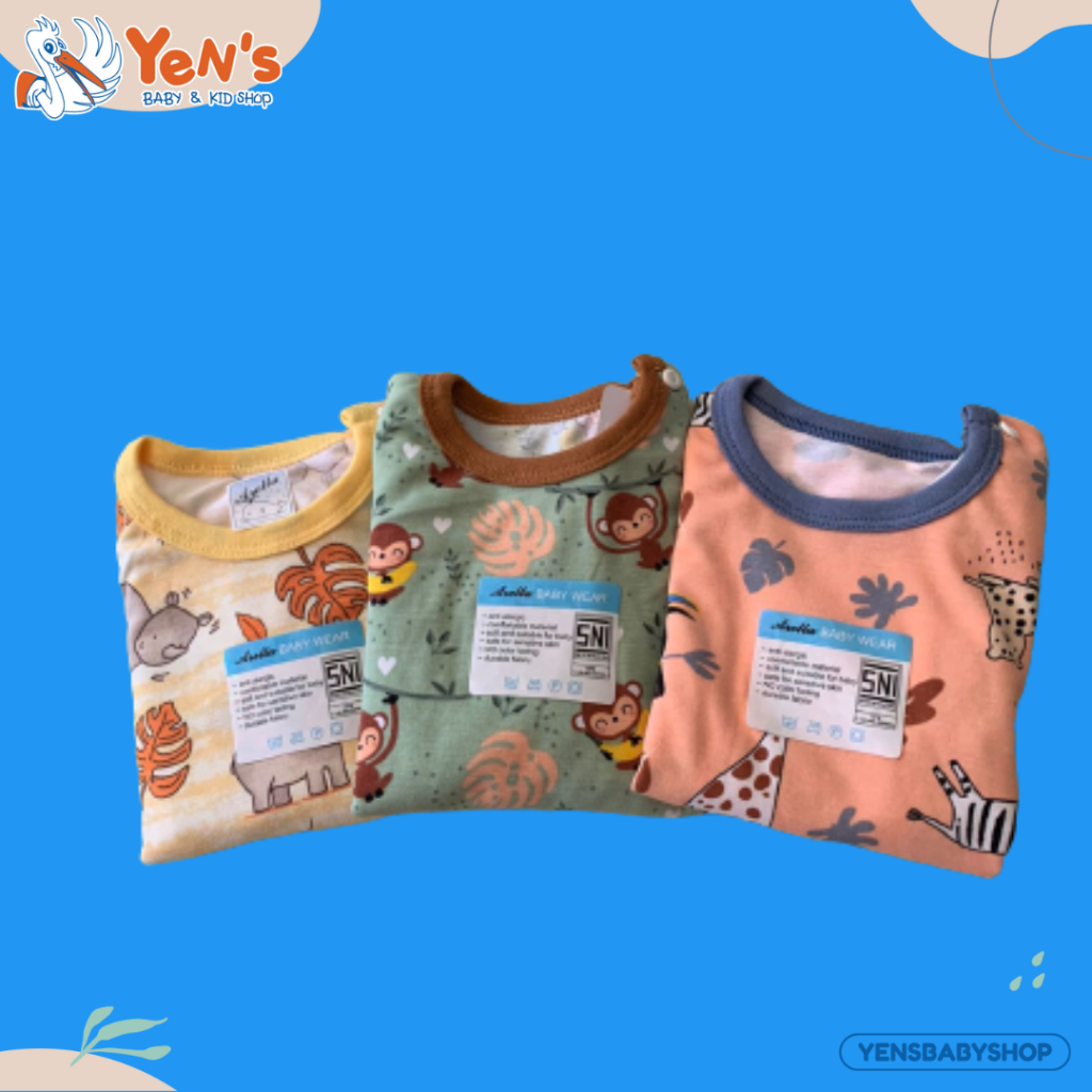 Arella Setelan Oblong Pendek Celana Pendek Kcl Zebra/monkey/Rhino - S,M,L