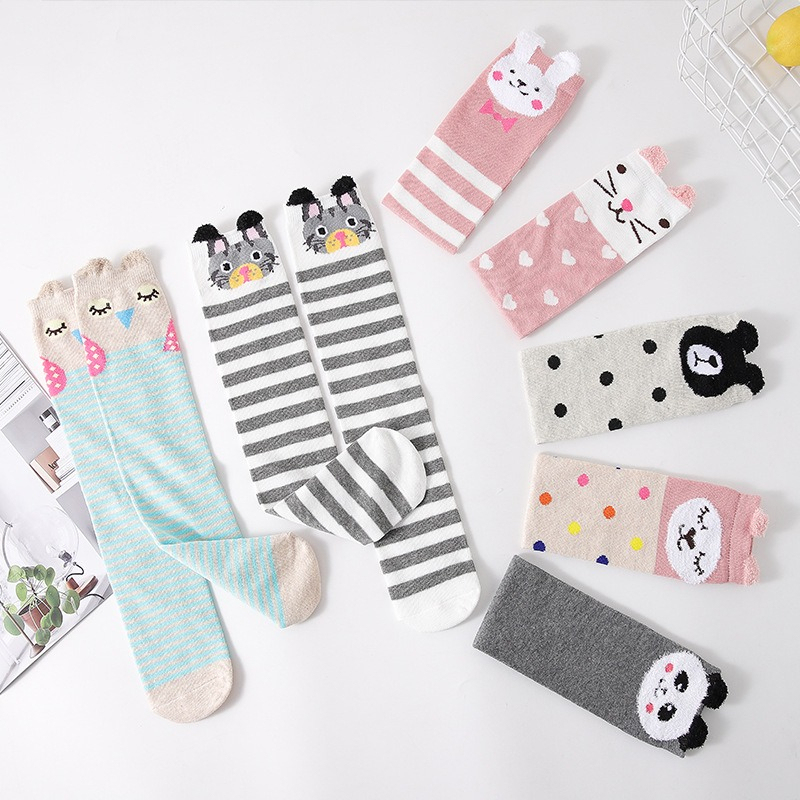 ByKiddos - Kaos kaki panjang anak import motif hewan tanpa lipatan tumit