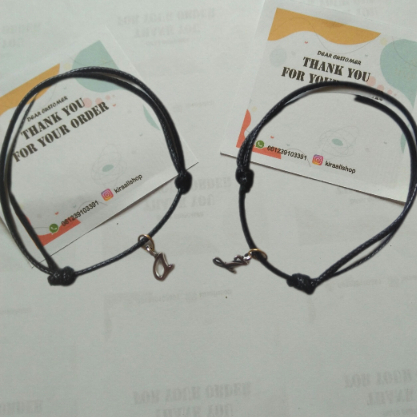 Gelang Inisial Liontin Huruf / Gelang Tali Inisial Tali Kulit Liontin Huruf