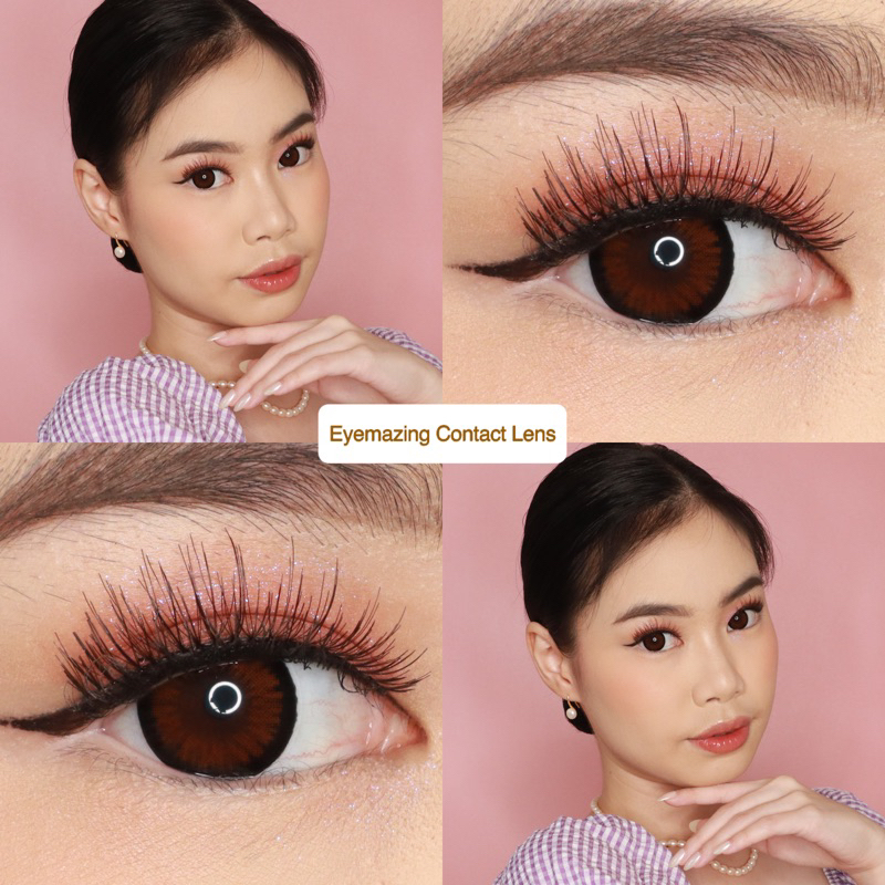 EYEMAZING Softlens - Cake Brown / Coklat Normal Minus Beda Minus