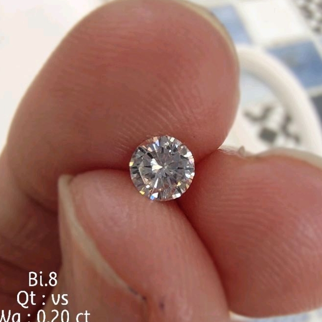 Natural diamond - Berlian asli Banjar dan berlian Eropa up to 0,20 carat - Round Cut Diamond