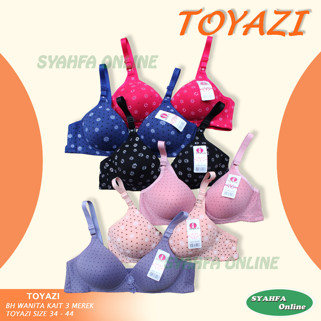 BH Toyazi  Motif   Bra wanita dewasa kancing 3 | Bh JUMBO