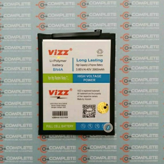 BATERAI REDMI BN4A / REDMI NOTE 7 PRO VIZZ DOUBLE POWER