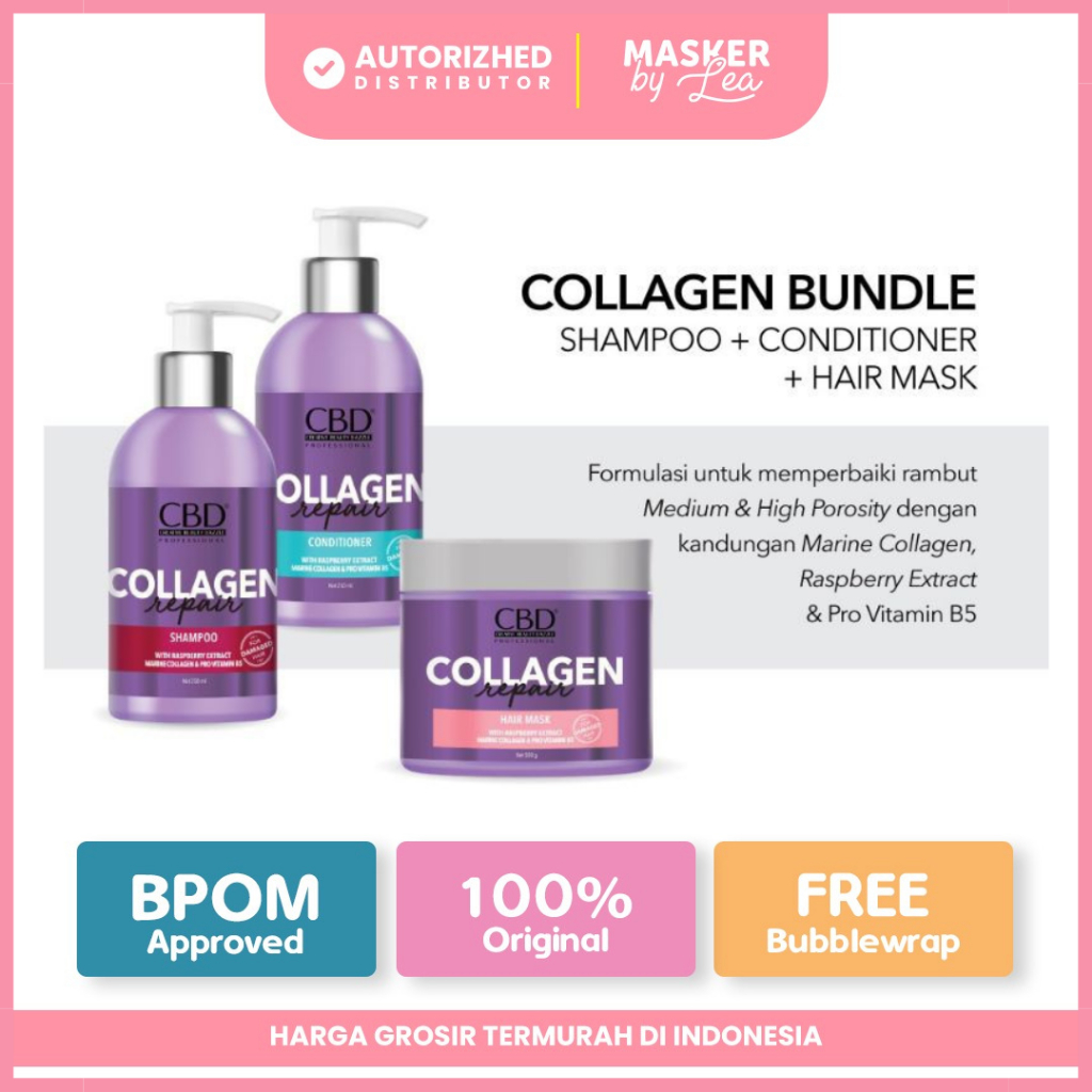 CBD Collagen Repair SERIES - Hair Shampoo - Hair Conditioner - Hair Mask - Hair Serum