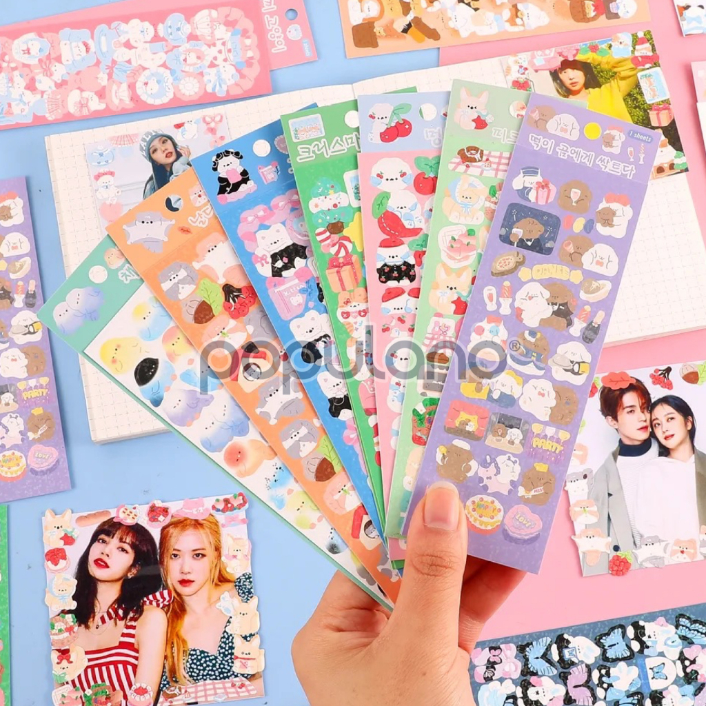 Sticker Lucu Jurnal Diary Dekorasi Stiker Cute Flowertree Aesthetic