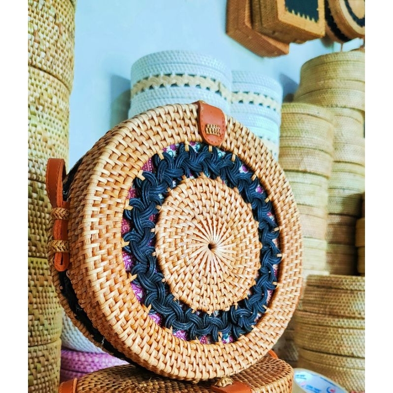 tas rotan bulat,tas wanita, tas ransel,tas selempang