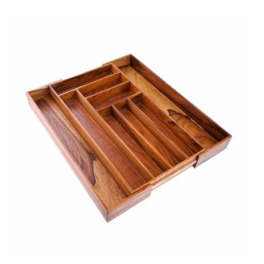 TANICA RAK ORGANIZER LACI SENDOK GARPU PISAU DAPUR KAYU JATI TEBAL