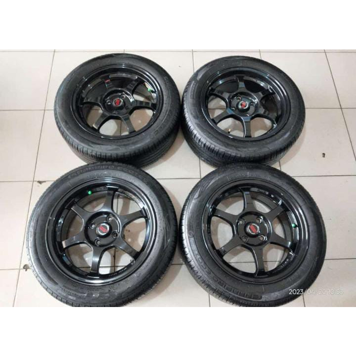 Velg Mobil Bekas SSR Ring 15 Pcd 4x100 Ban 195 55 R15 Gt Buat Mobil Brio Ayla Agya Ignis Etios Datsu