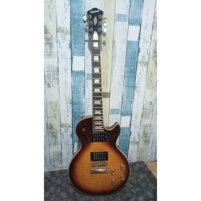 OLSHOP BANJARMASIN-Gitar elektrik epiphone les Paul mulus normal mantap kualitas import madein china