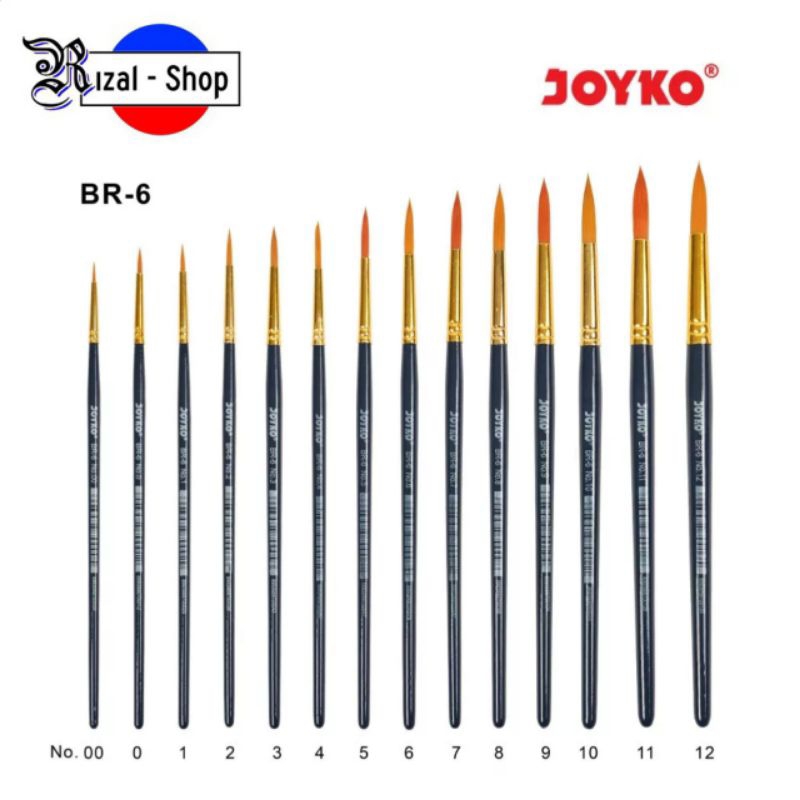 

Kuas Lukis Brush Painting Joyko BR-6 Round Runcing Nylon