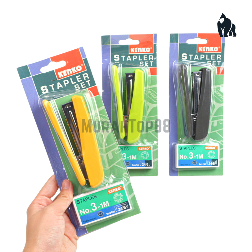 

Stapler Set Kenko HD-50 Mesin dan Isi / Paket Staples Hekter Jepretan Besar dengan Refill No. 3-1M Kemasan Blister Card