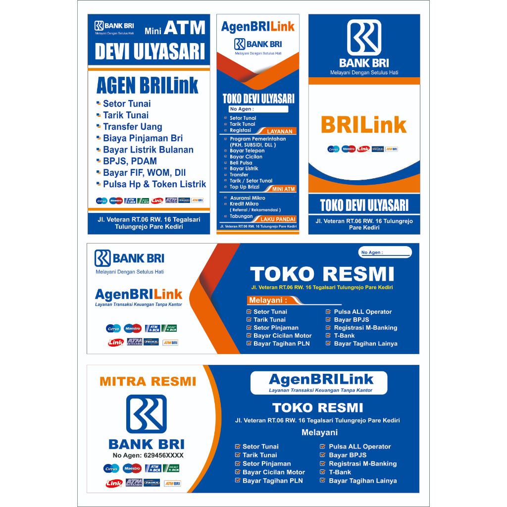 Spanduk Agen BRILink Bisa Custom Desain