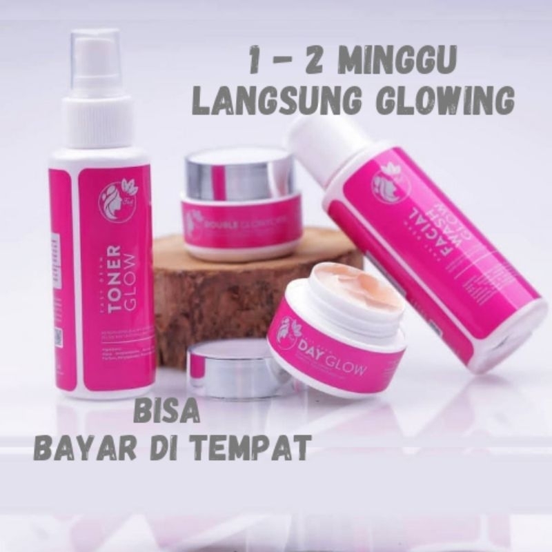 Fast Derm Skincare Original Paket Skincare Bpom Wajah Glowing  Cream Pemutih Wajah Glowing Bpom Faci