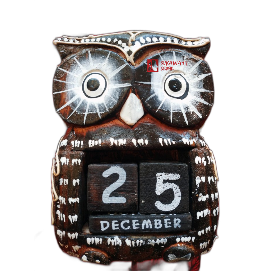 

Pajangan Kalender Kayu Burung Hantu - Pajangan Kalender Dekorasi Owl - Kalender Kayu Pajangan - Pajangan Burung Hantu Isi Kalender