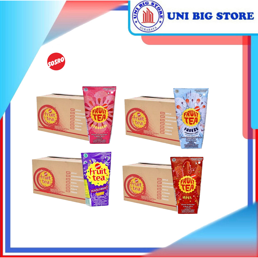 

Sosro Fruit Tea Apple Blackcurrant Stroberi Freeze Pouch GENGGAM DUS