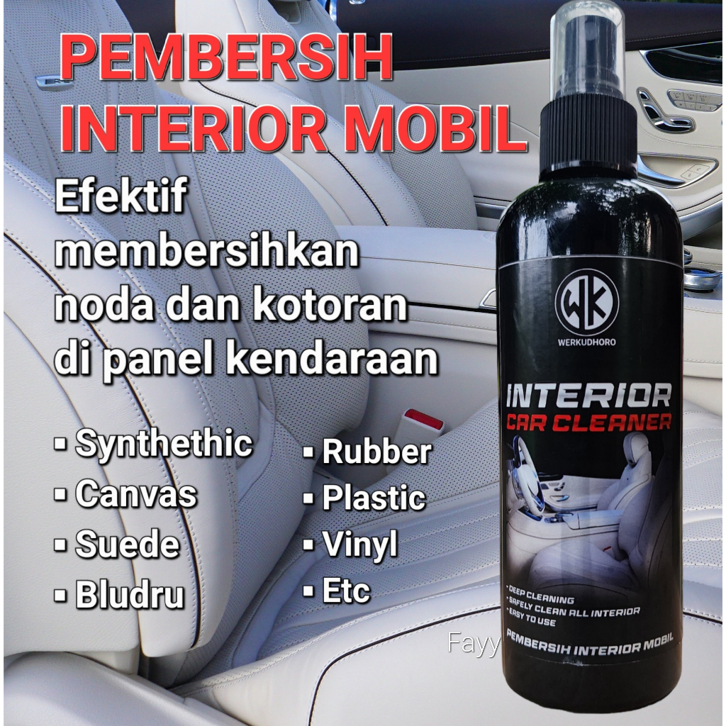 Pembersih Interior Mobil / Jok Dasboard plafon kulit vinyl plastik karet