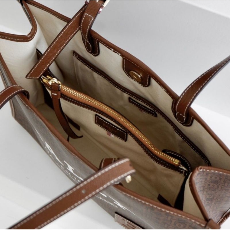 Bally Calie Leather Tote Bag In Brown - ORIGINAL 100%