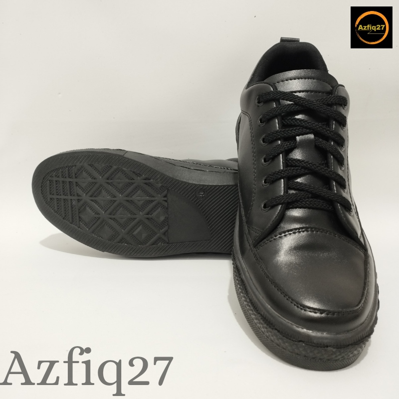 Sepatu Pria Wanita SNEAKERS Terbaru Full Black Terbaru Azfiq27 #8