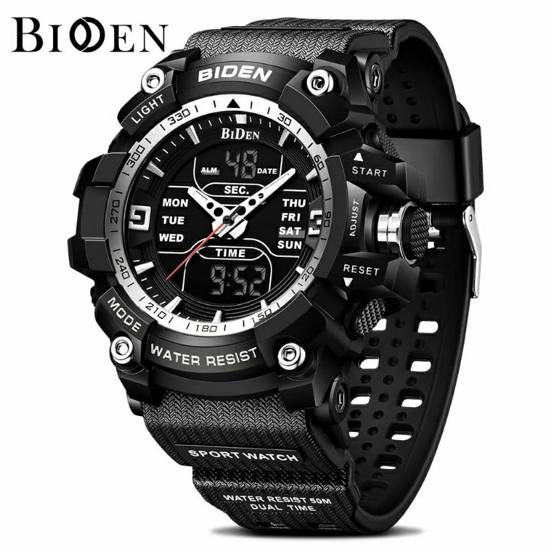 JAM TANGAN BIDEN DUALTIME SPORT KUARSA WATERPROOF 5 ATM BAYAR DITUJUAN