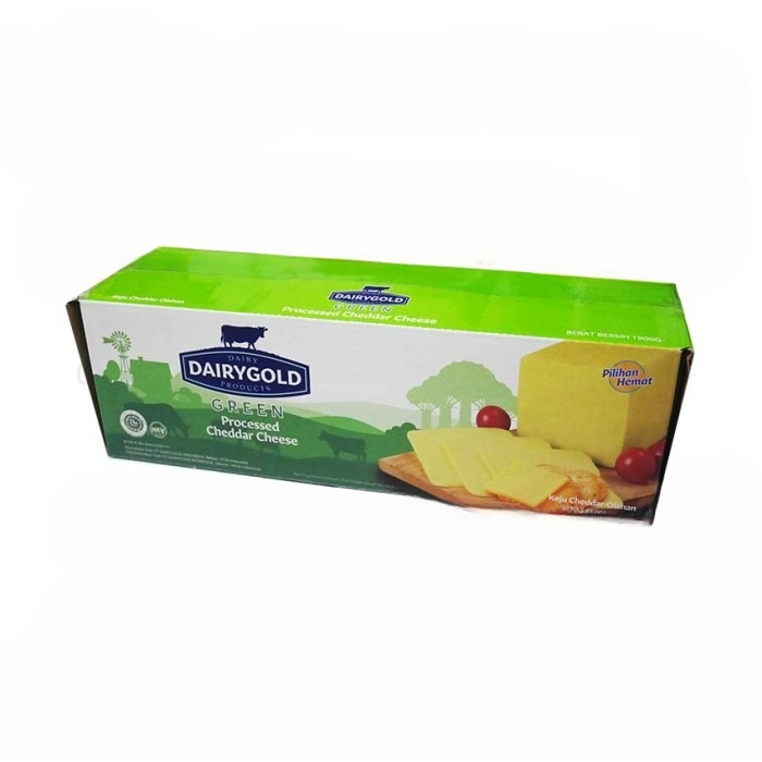 

[160 Gram] Dairy Gold Green Processed Cheddar Cheese 160 gr