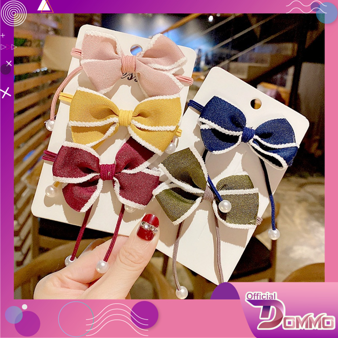 DOMMO - D6085 Ikat Rambut F5129 / Ikat Rambut Pita Fashion Korea / Ribbon Hair Tie / Kuncir Rambut / Ikat Rambut Fashion / Ikat Rambut Style Korea / Karet Ikat Rambut / Hair Band