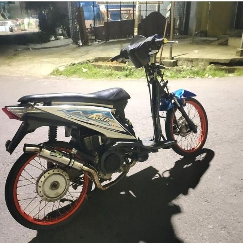KNALPOT RACING JRM BULAT TROMPET BUKAN ORI VARIO 110/125/150 MIO J GT BEAT FI SCOOPY AEROX