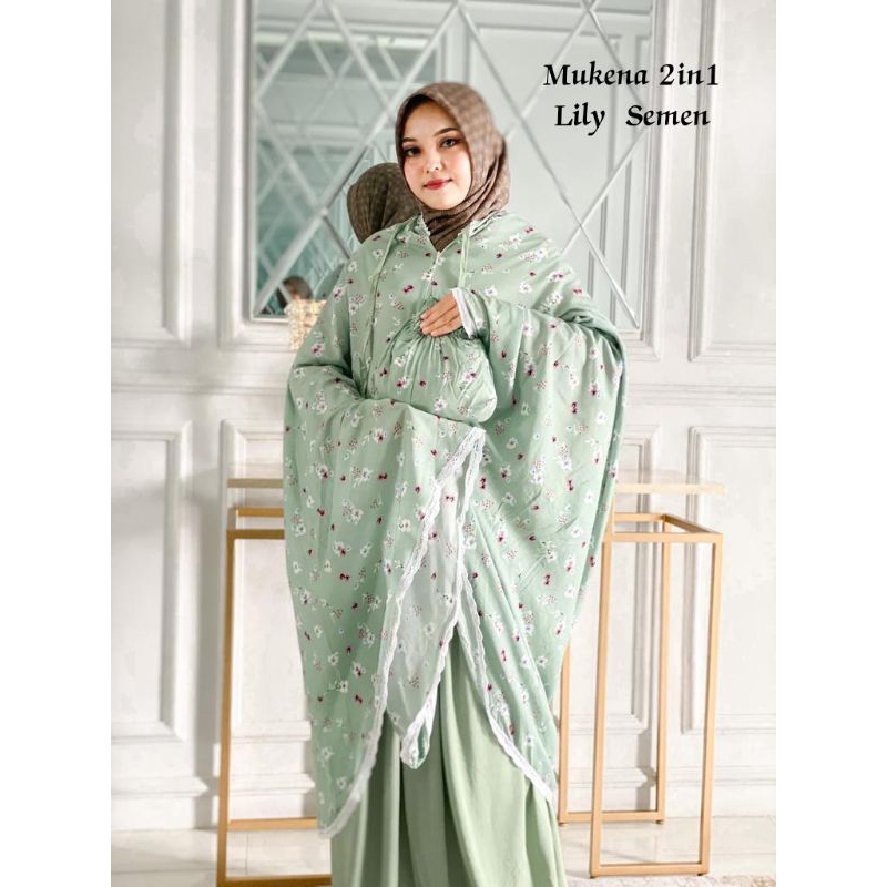 COD Mukena Rayon 2 in 1 Dewasa Jumbo Termurah