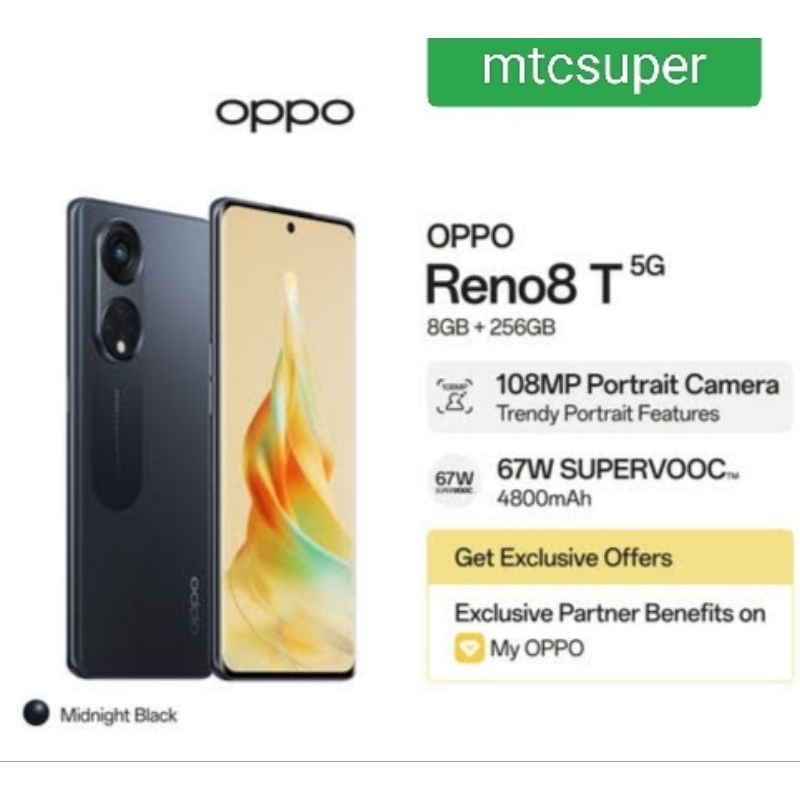 OPPO RENO 8T 5G 8/128 | 8/256 GARANSI RESMI