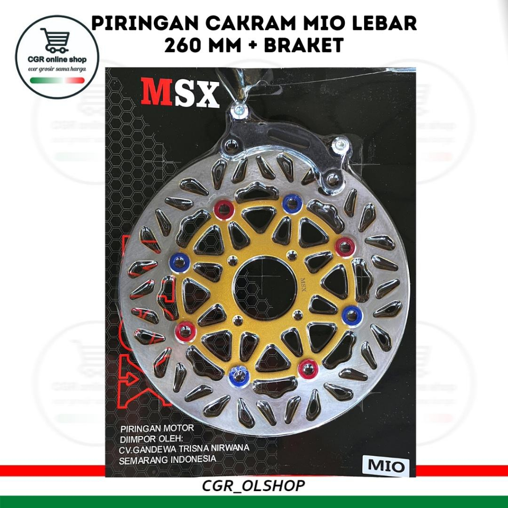 Piringan Cakram Lebar Mio 260 Mm + Braket Piringan Mio Mdl Psm