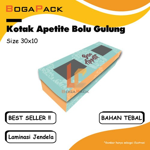 

Kotak Makanan Box Putih Apetit Cake Bolu Gulung Brownies Dus Roti & Kue Ukuran 30x10x8