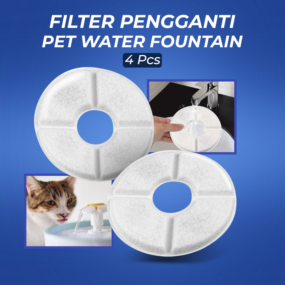 Filter Pengganti Cat Dog Dispenser Water Fountain 4PCS - AG15 - White