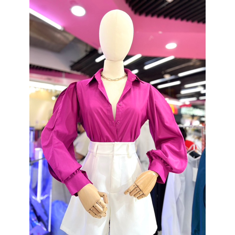 ATASAN MASAYA MODEL LENGAN PANJANG GELOMBANG BLOUSE PREMIUM IMPORT BANGKOK (BJMSY7881)