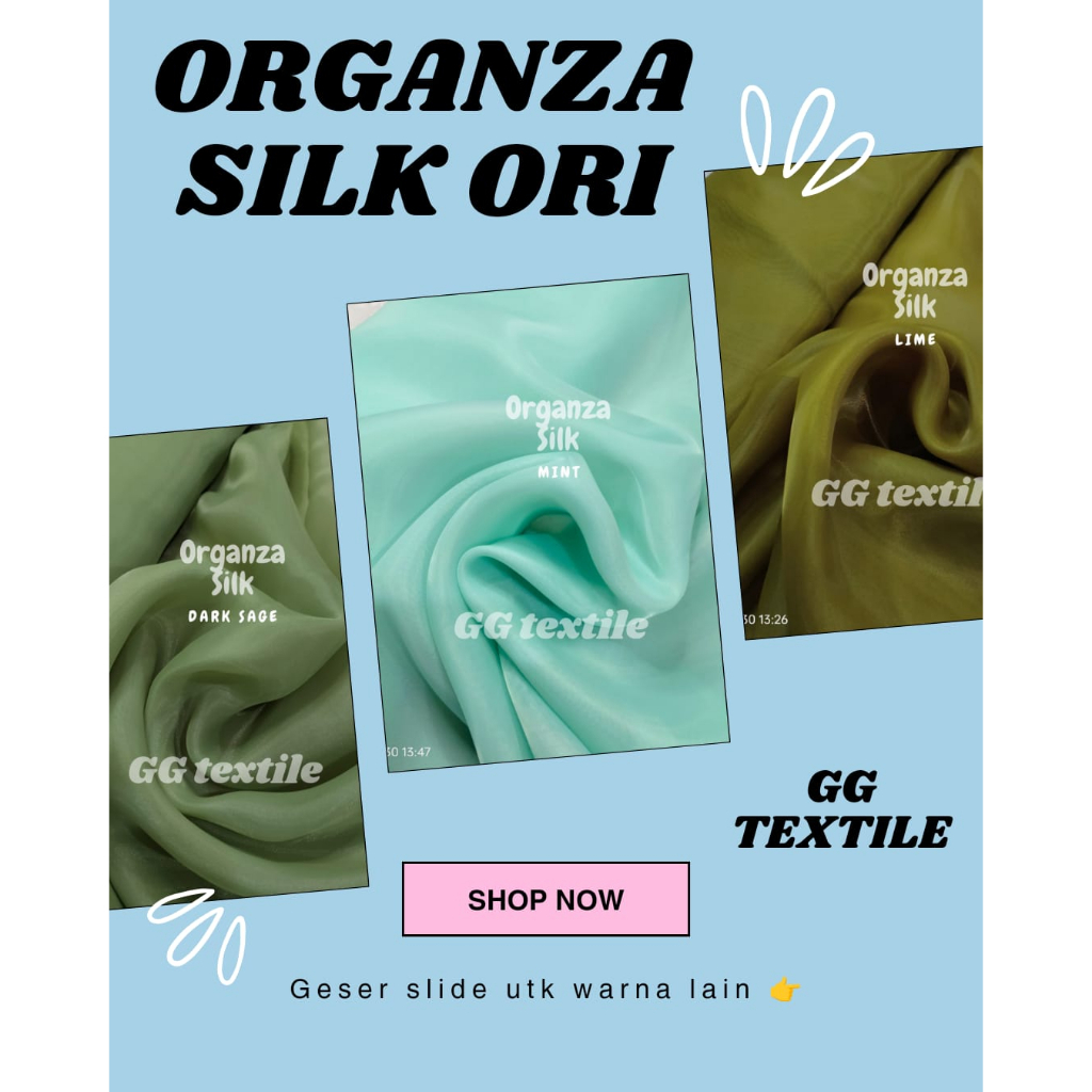 Organza Silk Premium Grade A - Exclusive Pure Organza Satin