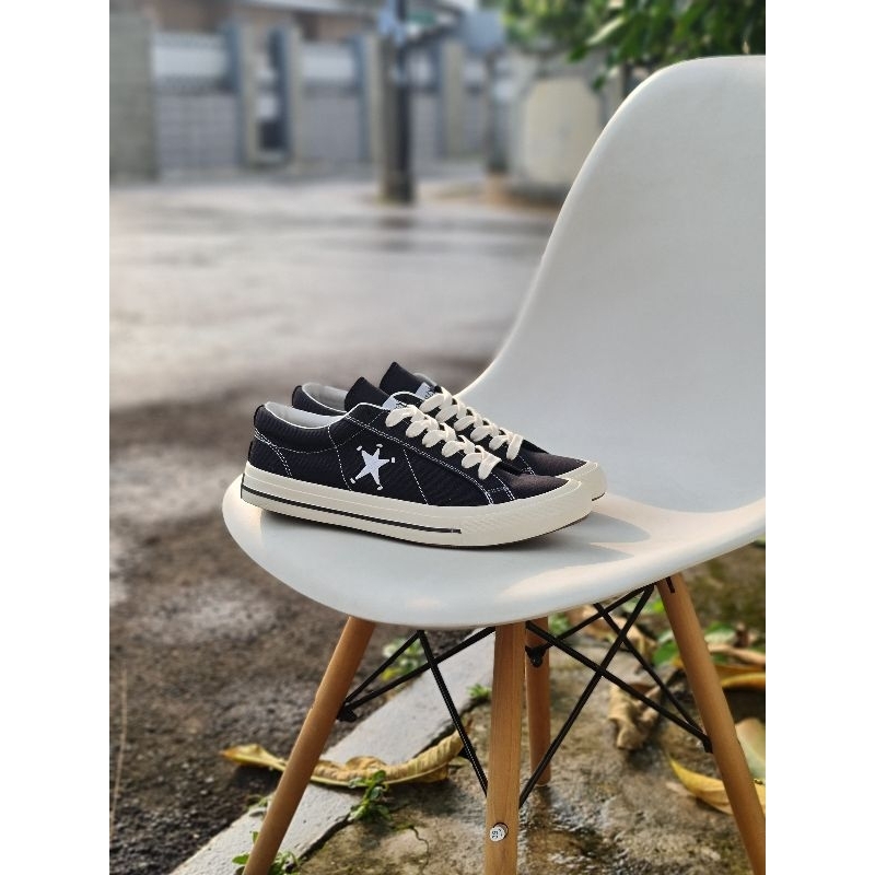 Converse One Star Pro x Stussy Black White