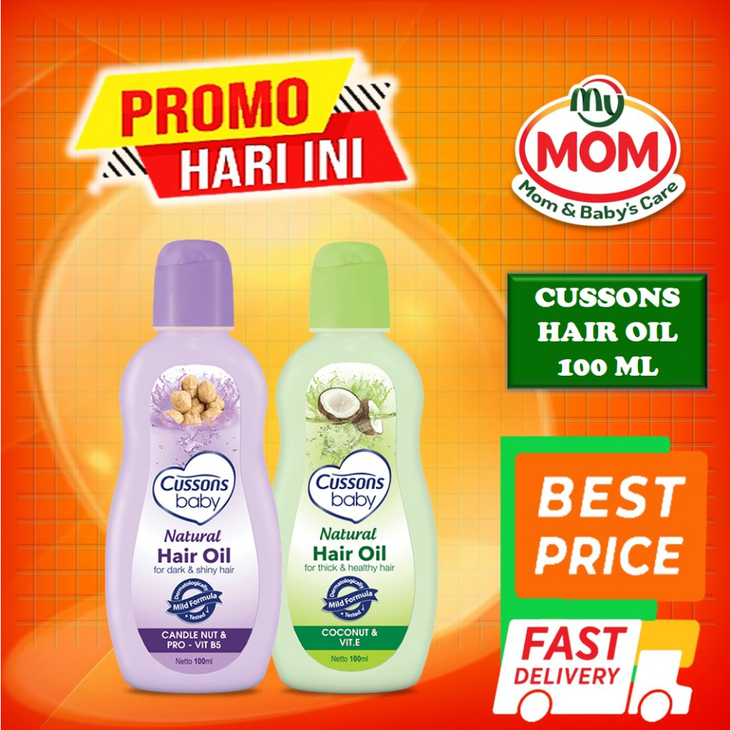 [BPOM] Cussons Baby Natural Hair Oil 100ml / Coconut / Candlenut / Minyak Rambut / MY MOM