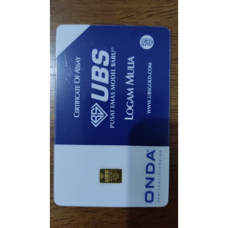 Logam Mulia Emas UBS 0.25 gram 0.5 gram