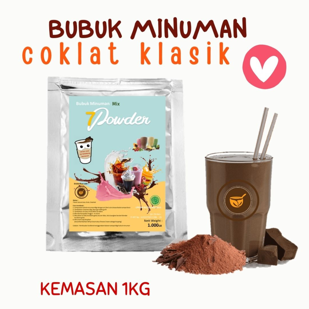 

BUBUK MINUMAN COKLAT KLASIK 1KG - SERBUK MINUMAN RASA CHOCO CLASSIC 1KG - BUBUK NYOKLAT KLASIK