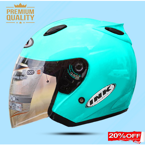 Helm Dewasa Half FAce Centro Polos Untuk Pria Dan Wanita Dewasa Helm SNI Free Stiker