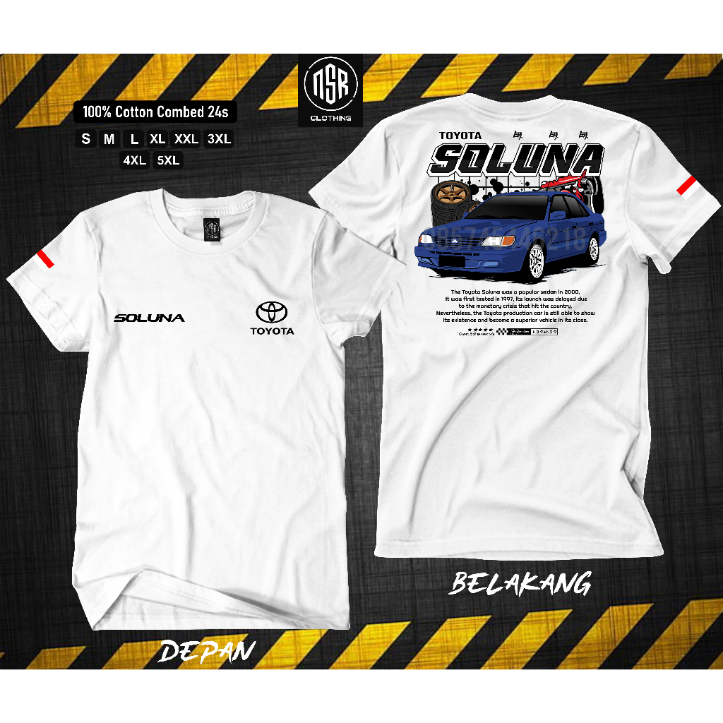 T-SHIRT TOYOTA SOLUNA AO4/KAOS SOLUNA/BAJU SOLUNA