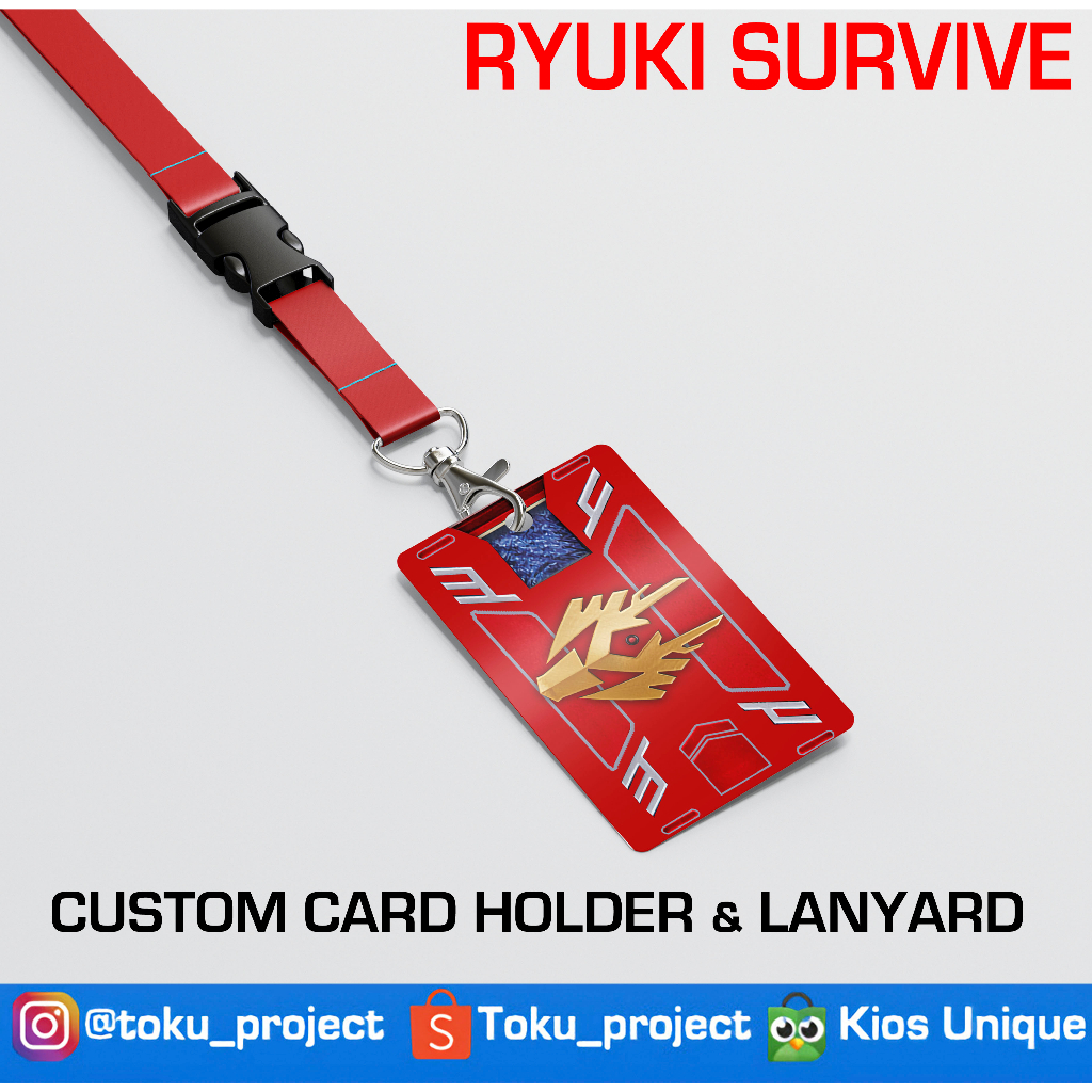 Custom Card Holder+Lanyard+Card Skins Kamen Rider Ryuki