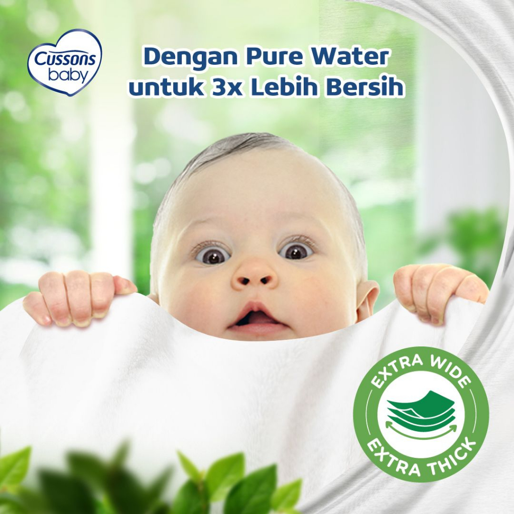 [BPOM] Cussons Baby Newborn Wipes Sensitive 45's / Cusson New born Tissue Bayi / Tisu Bayi