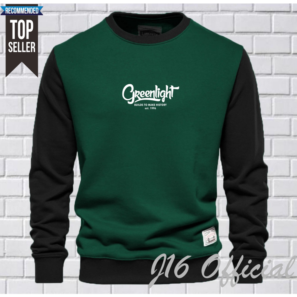 GREENLIGHT CREWNECK Jaket Distro Sweater Oblong Pria Wanita FLEECE TEBAL PREMIUM