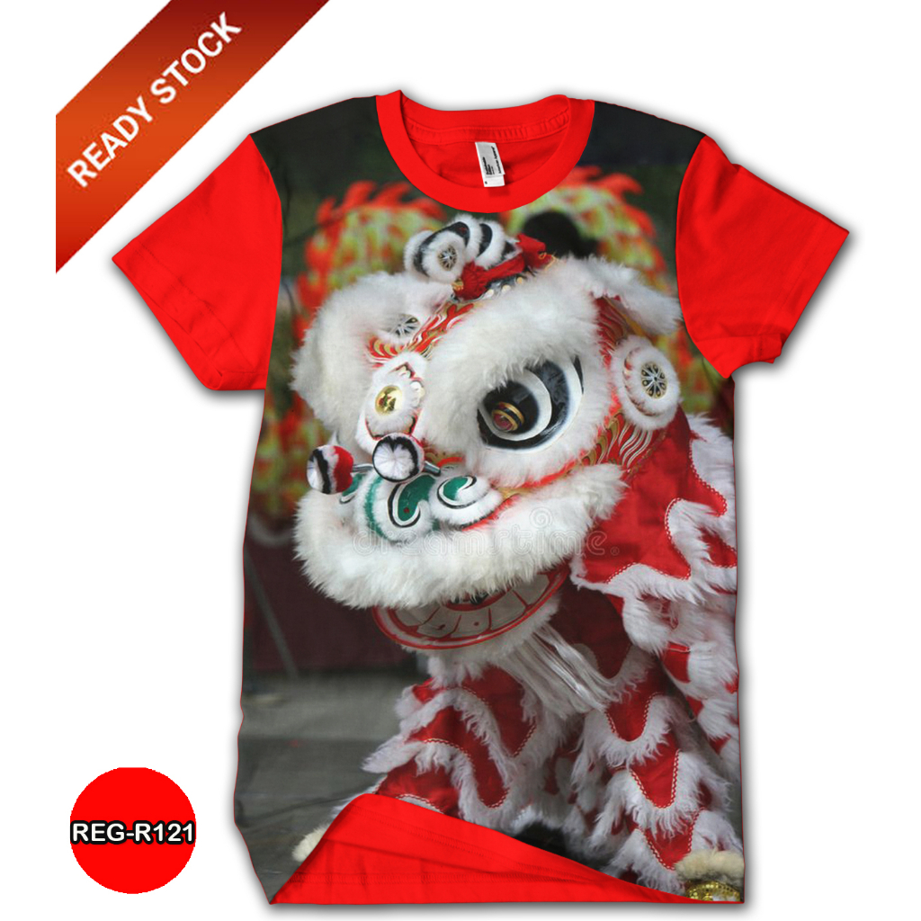 Kaos Barongsai Anak 3D Baju Anak dan Dewasa Barongsai Lion Dance Murah Meriah Fashion