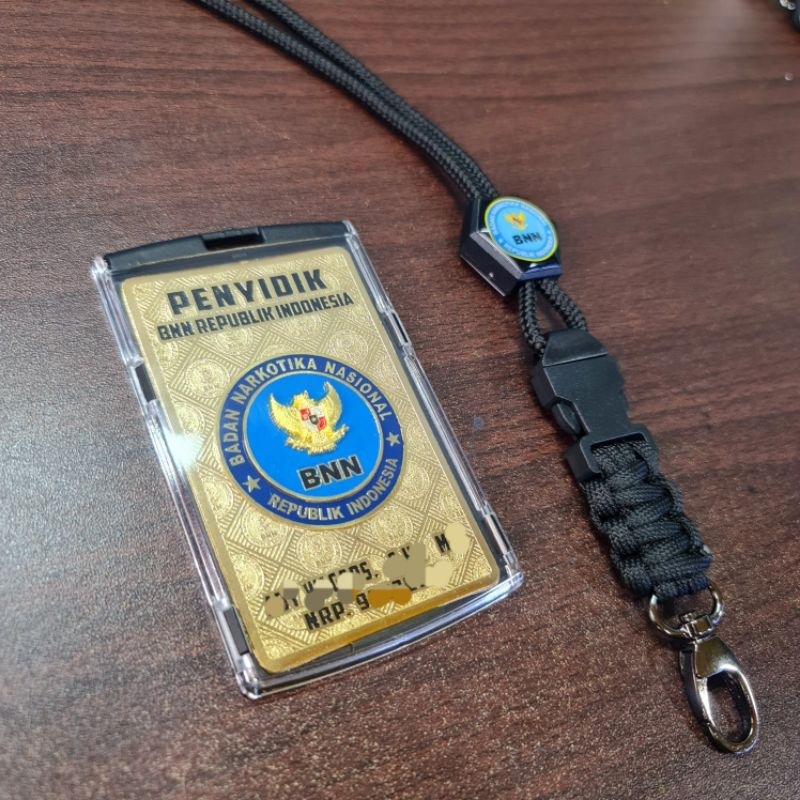 

plat id card lencana logo BNN