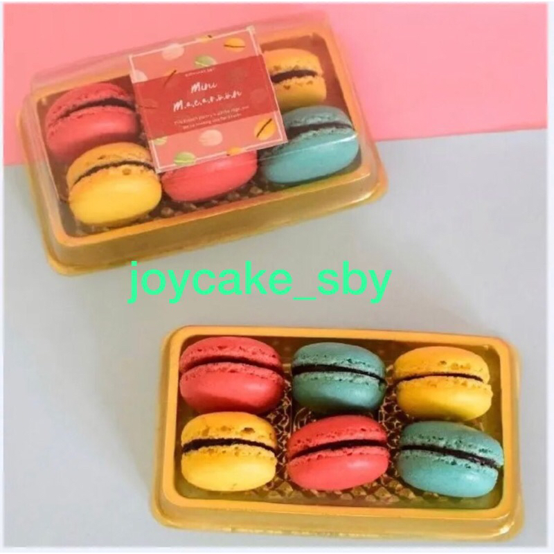 

MACAROON MINI ISIAN COKLAT MANIS (isi 6 pcs)snack , camilan manis