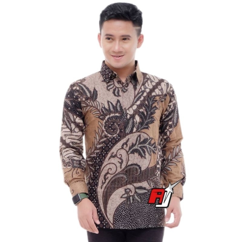 Kemeja batik pria lengan panjang reguler terlaris | Batik pria lengan panjang premium