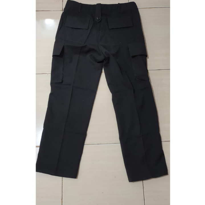 celana pdl polri - satpam - security - celana PDL hitam dan coklat  bahan halus