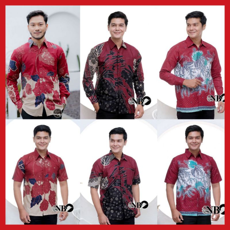 KEMEJA BATIK SPESIAL WARNA MERAH / RED SERIES New Arrival Distro Batik Pria Bordir Sogan Batikaf REDSERIES