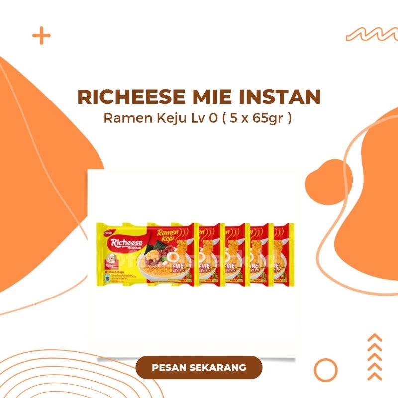 

Richeese Mi Instan Ramen Keju Fire Level 0 (5 x 65gr)